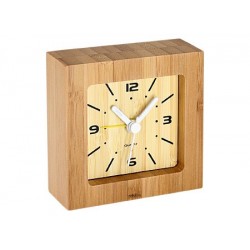 Reloj despertador de bamboo